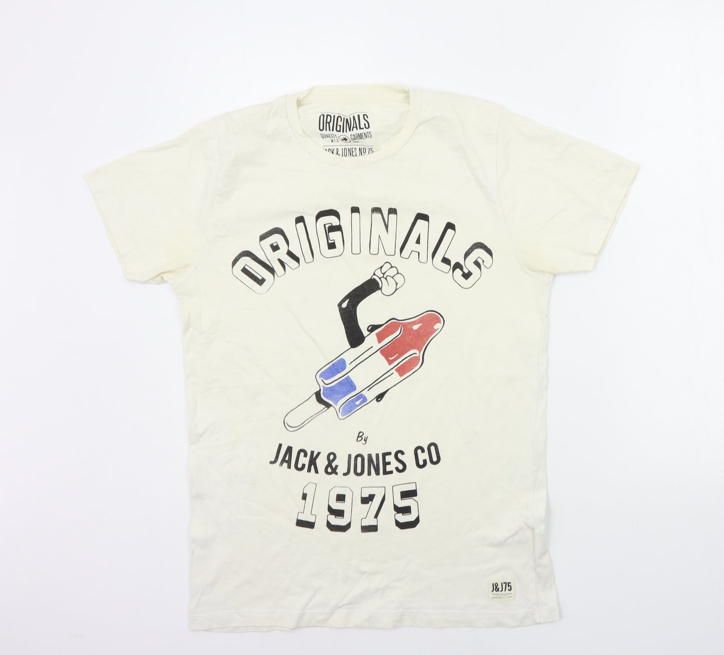 JACK AND JONES Mens Yellow    T-Shirt Size M