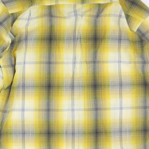 Casa Moda  Mens Yellow Check   Button-Up Size L