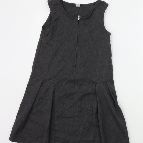 TU Girls Grey Houndstooth  A-Line  Size 10 Years