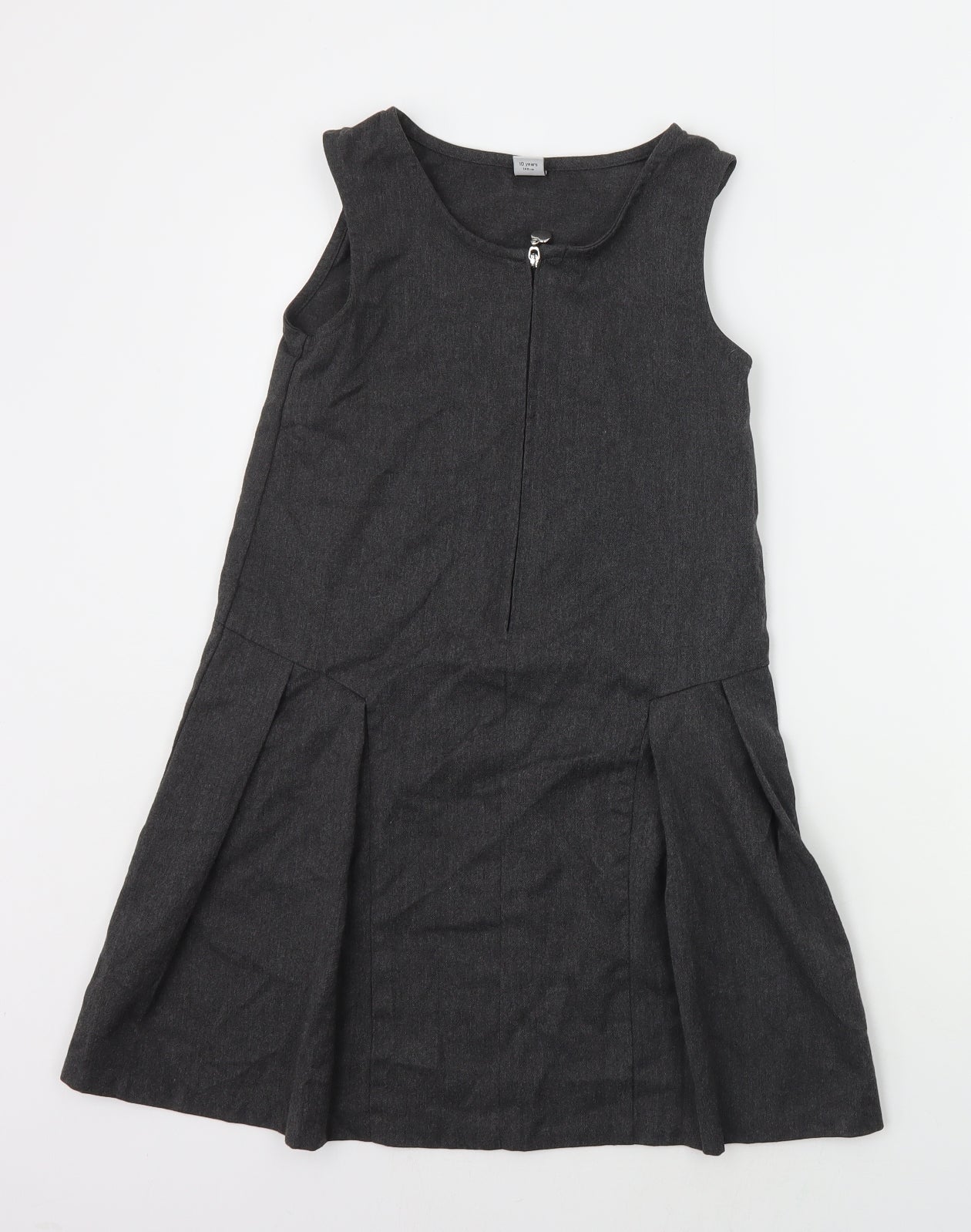 TU Girls Grey Houndstooth  A-Line  Size 10 Years