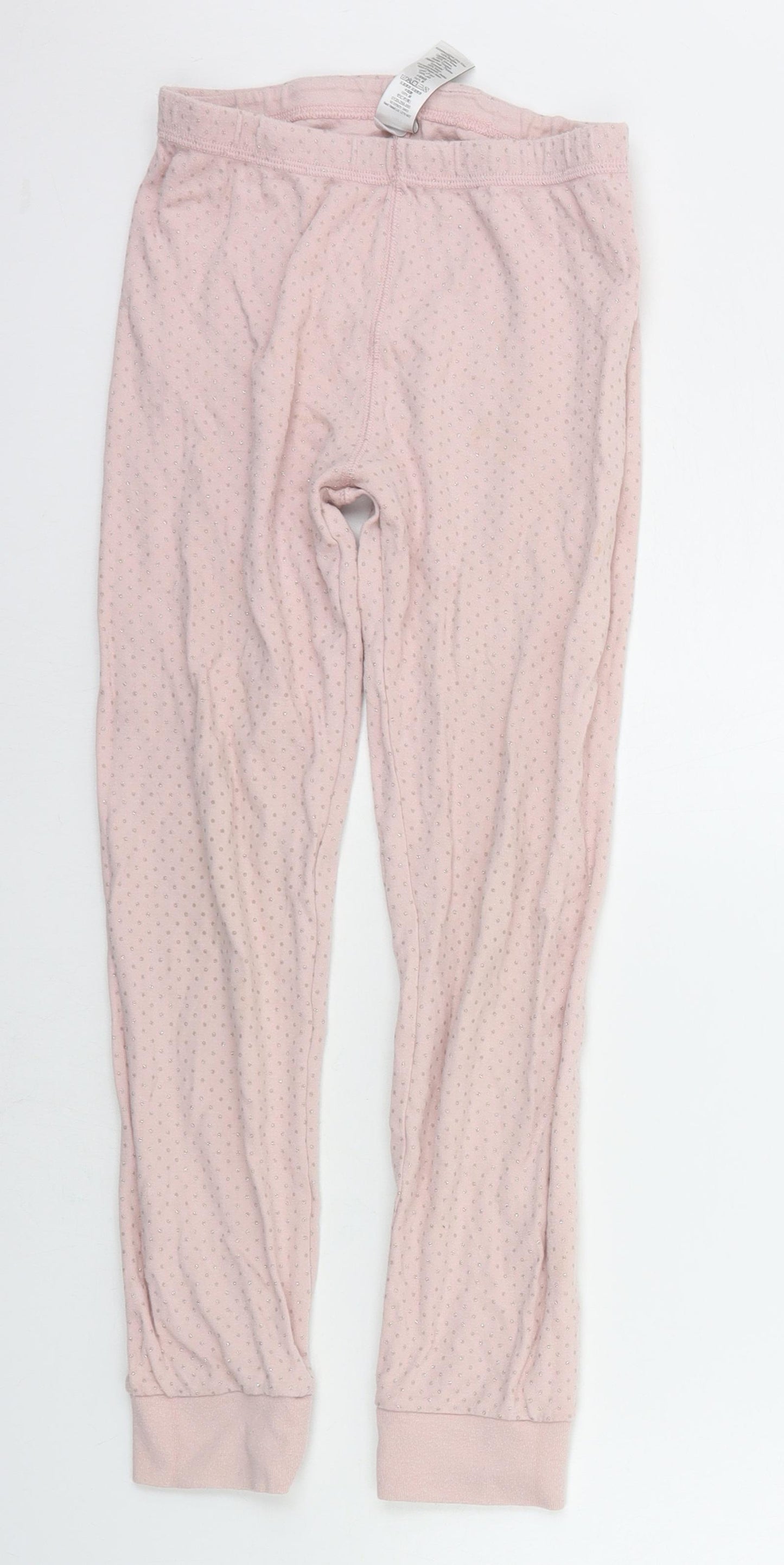 NEXT Girls Orange Polka Dot  Top Pyjama Pants Size 9-10 Years