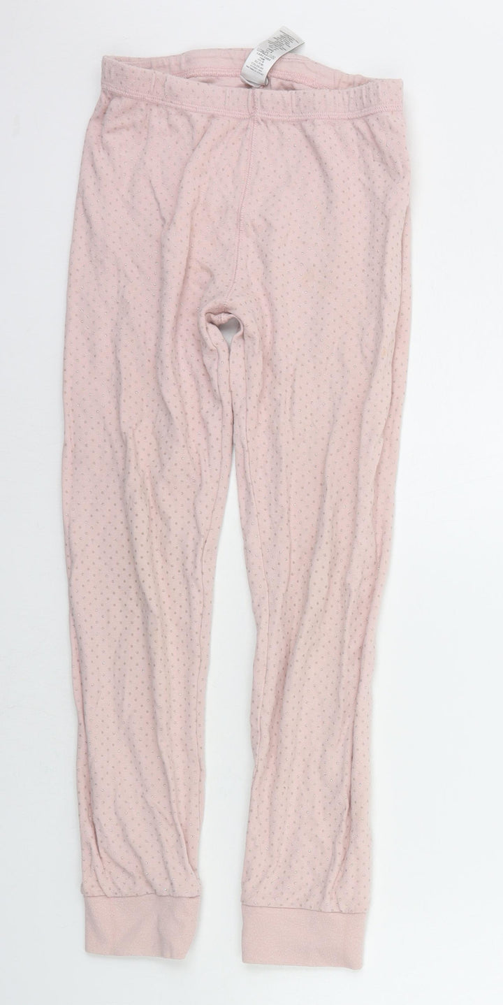 NEXT Girls Orange Polka Dot  Top Pyjama Pants Size 9-10 Years