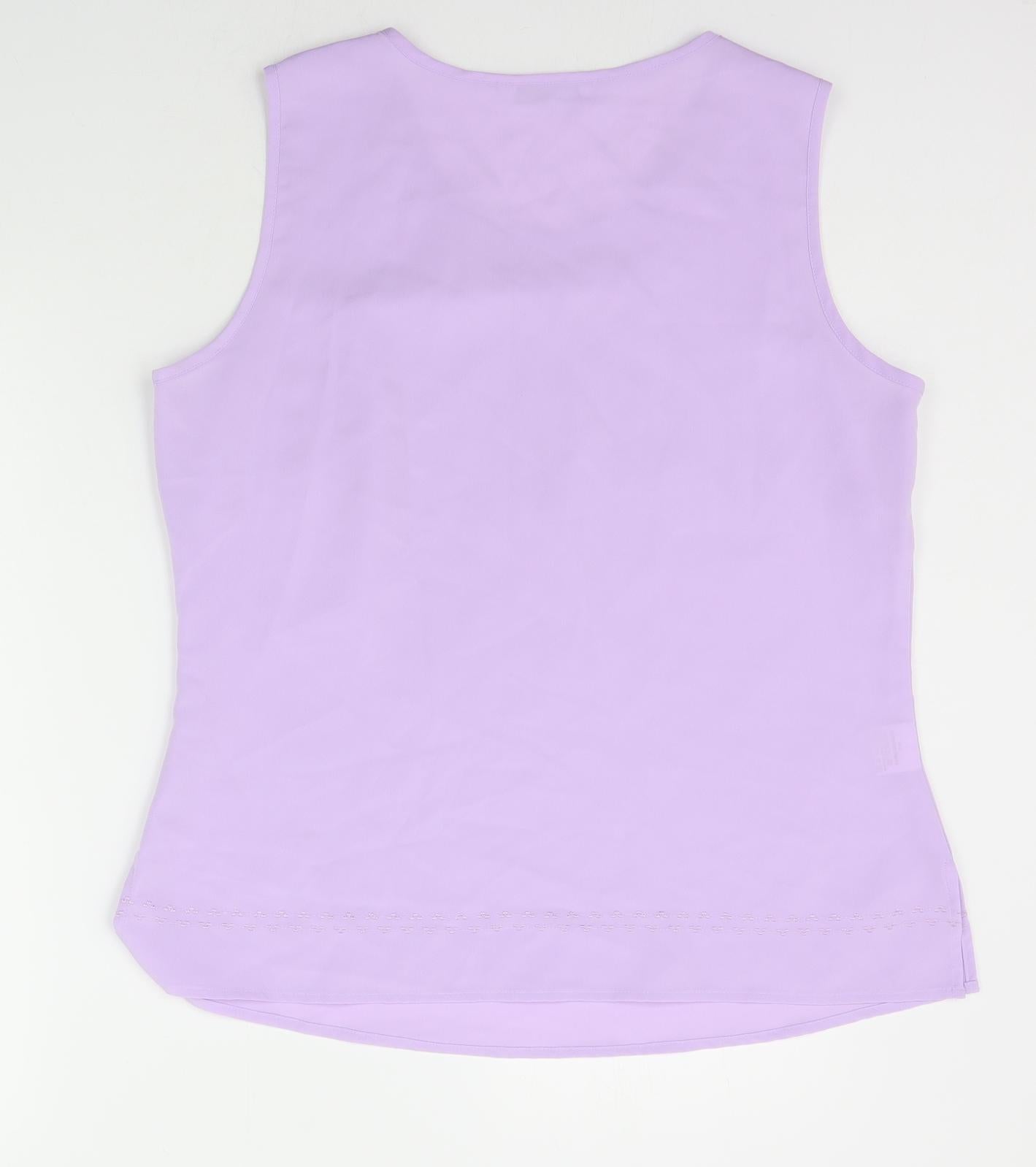 AMARANTO Womens Purple   Basic T-Shirt Size 16