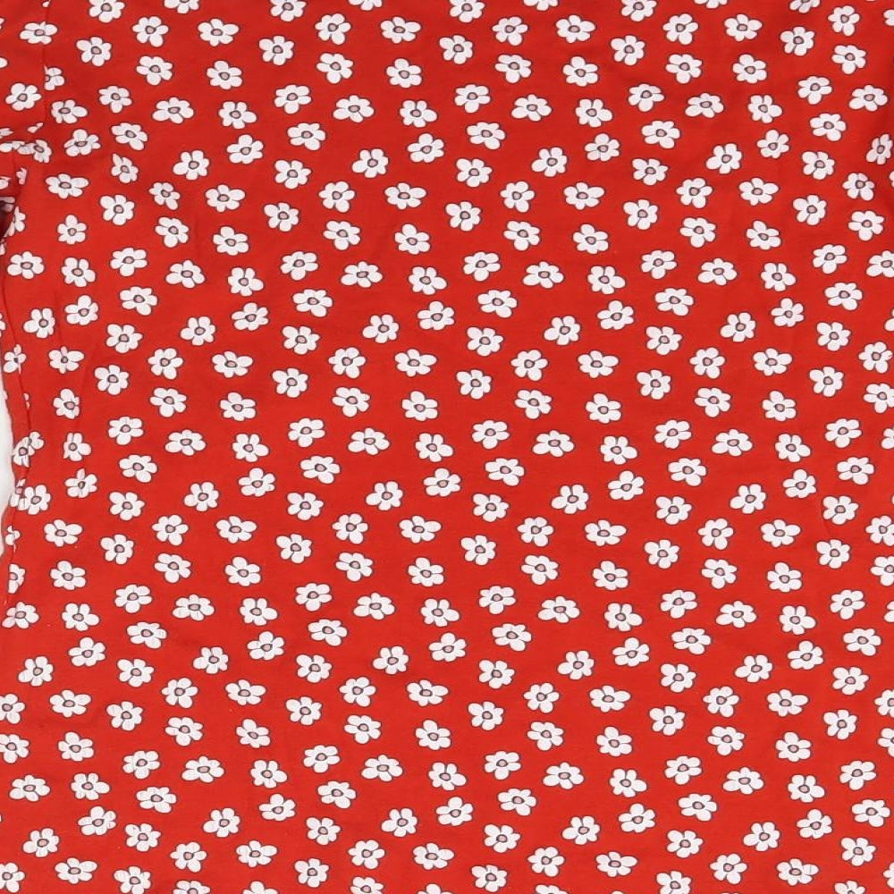 Matalan Womens Red Floral  Basic T-Shirt Size 14