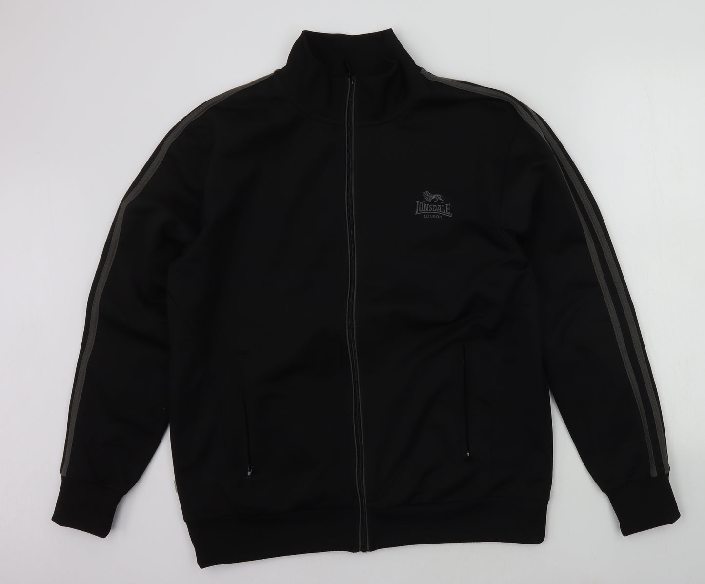 Lonsdale Mens Black Striped  Jacket  Size L