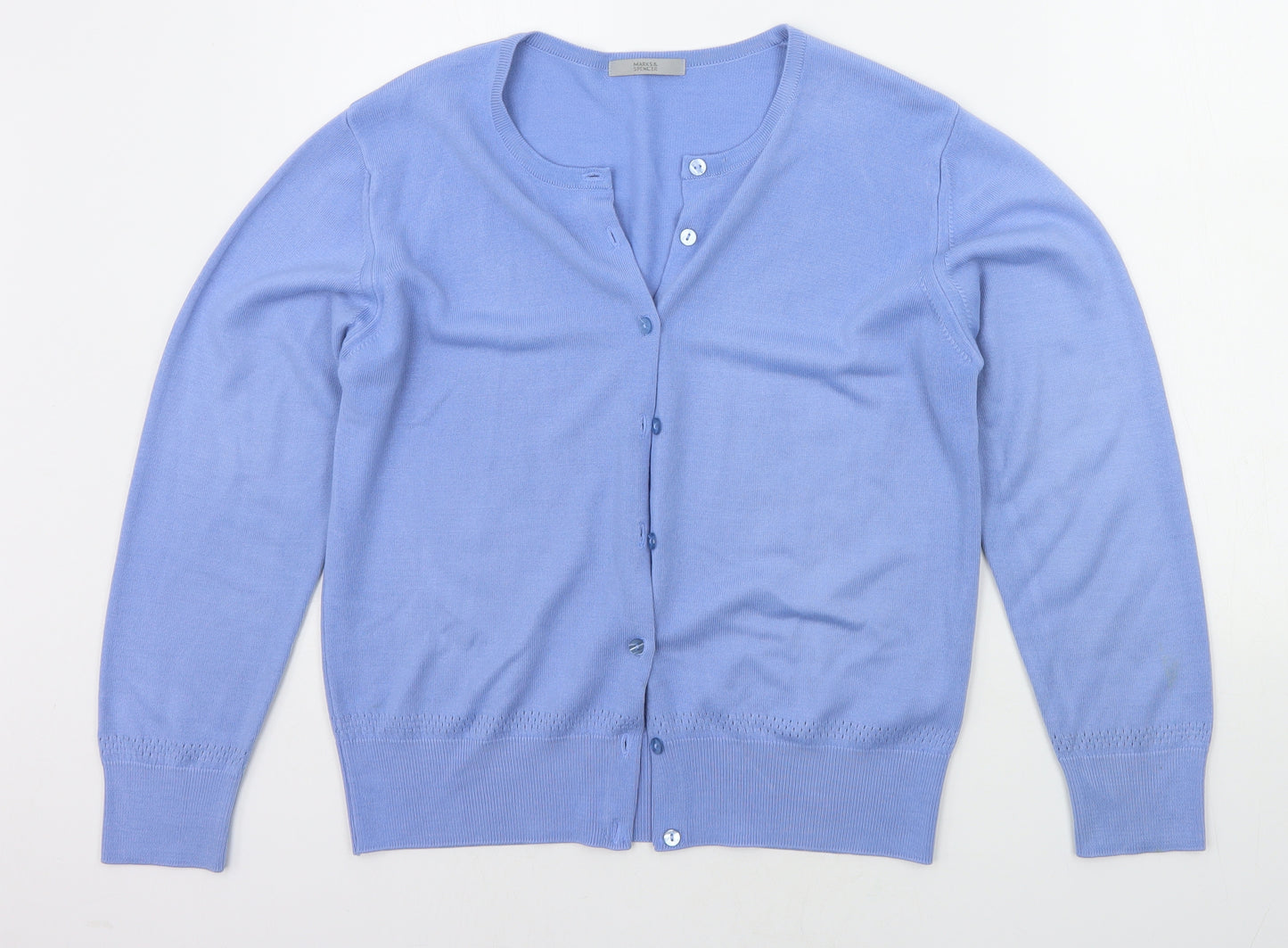 Marks and Spencer Womens Blue   Cardigan Jumper Size 16