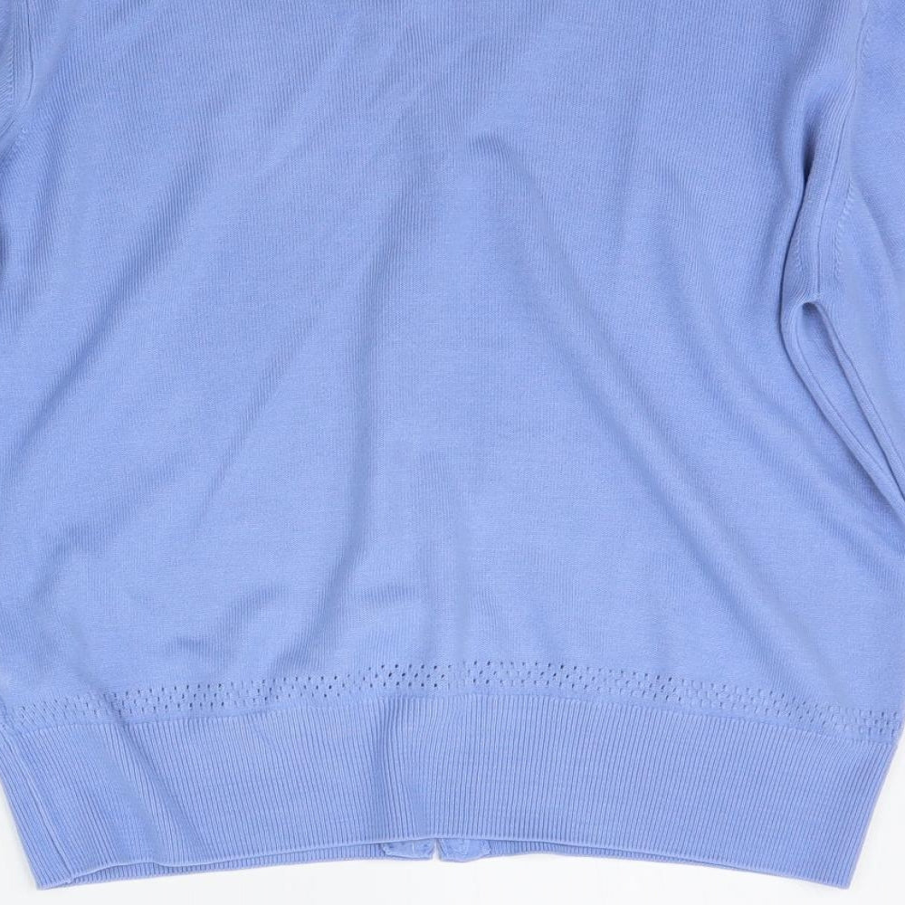 Marks and Spencer Womens Blue   Cardigan Jumper Size 16