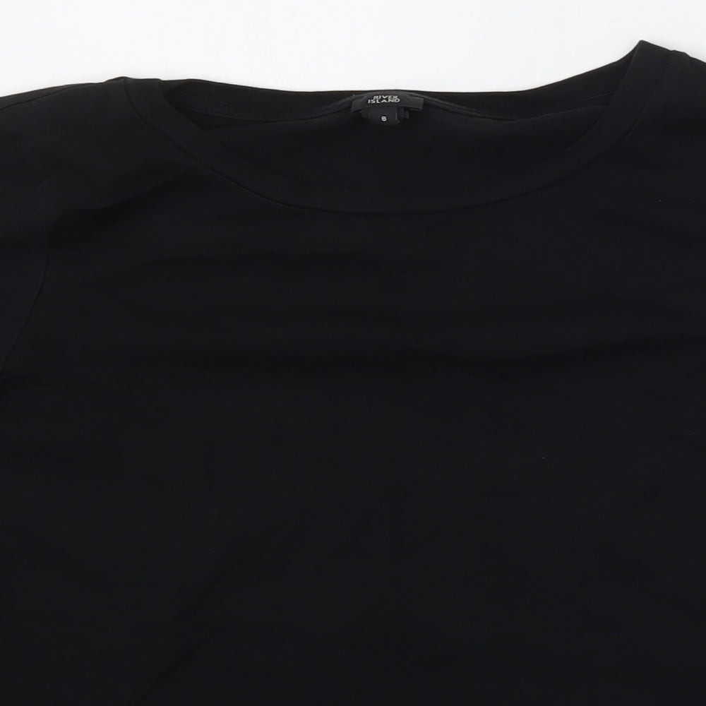 River Island Womens Black   Basic T-Shirt Size 8