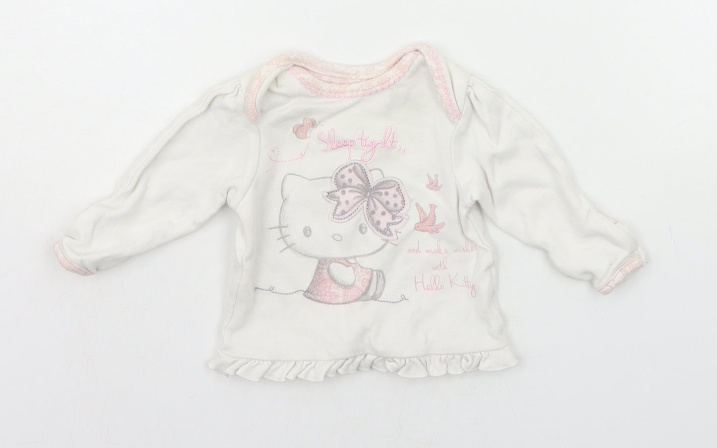 George Baby White   Basic T-Shirt Size Newborn  - HELOO KITTY