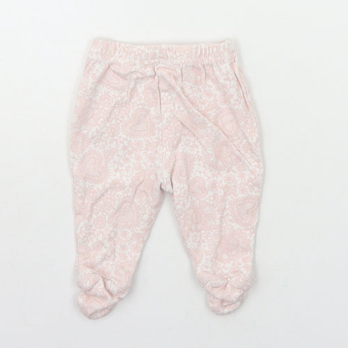 George Baby Pink Geometric  Jogger Trousers Size Newborn