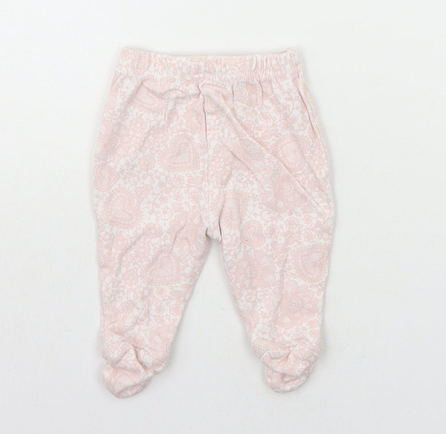 George Baby Pink Geometric  Jogger Trousers Size Newborn