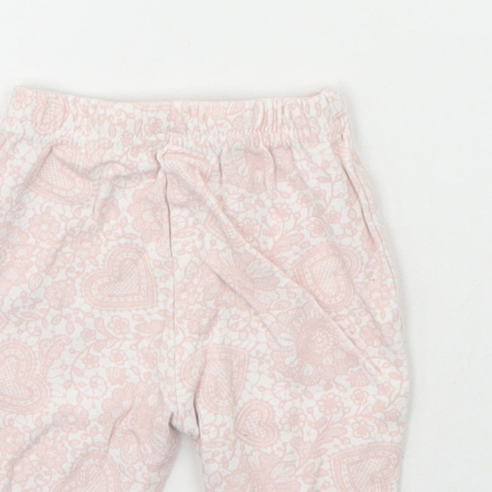 George Baby Pink Geometric  Jogger Trousers Size Newborn