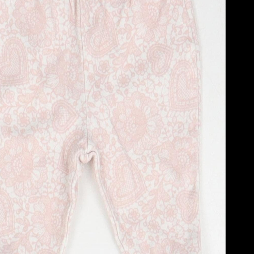 George Baby Pink Geometric  Jogger Trousers Size Newborn