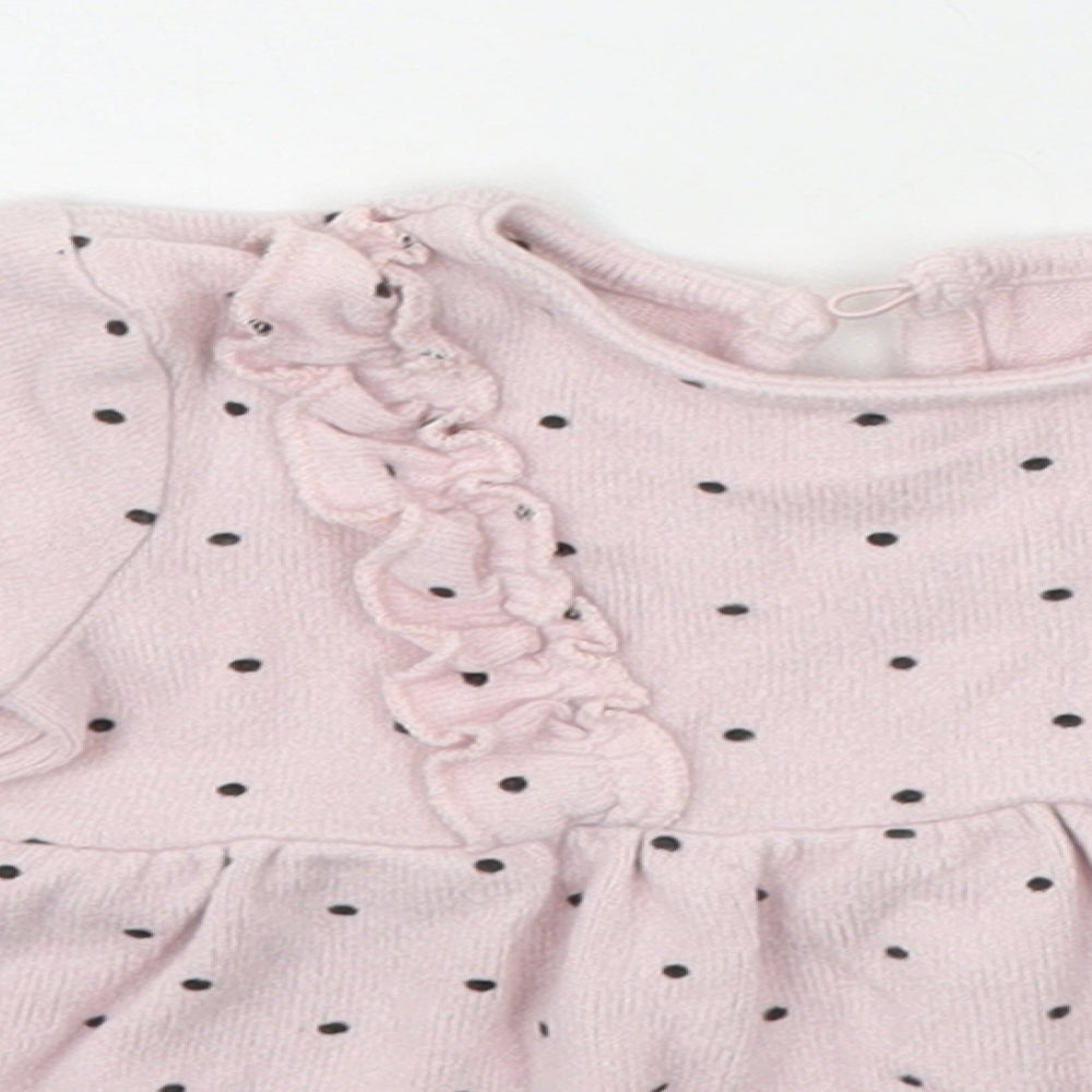 Matalan Baby Pink Polka Dot  Jumper Dress  Size 0-3 Months