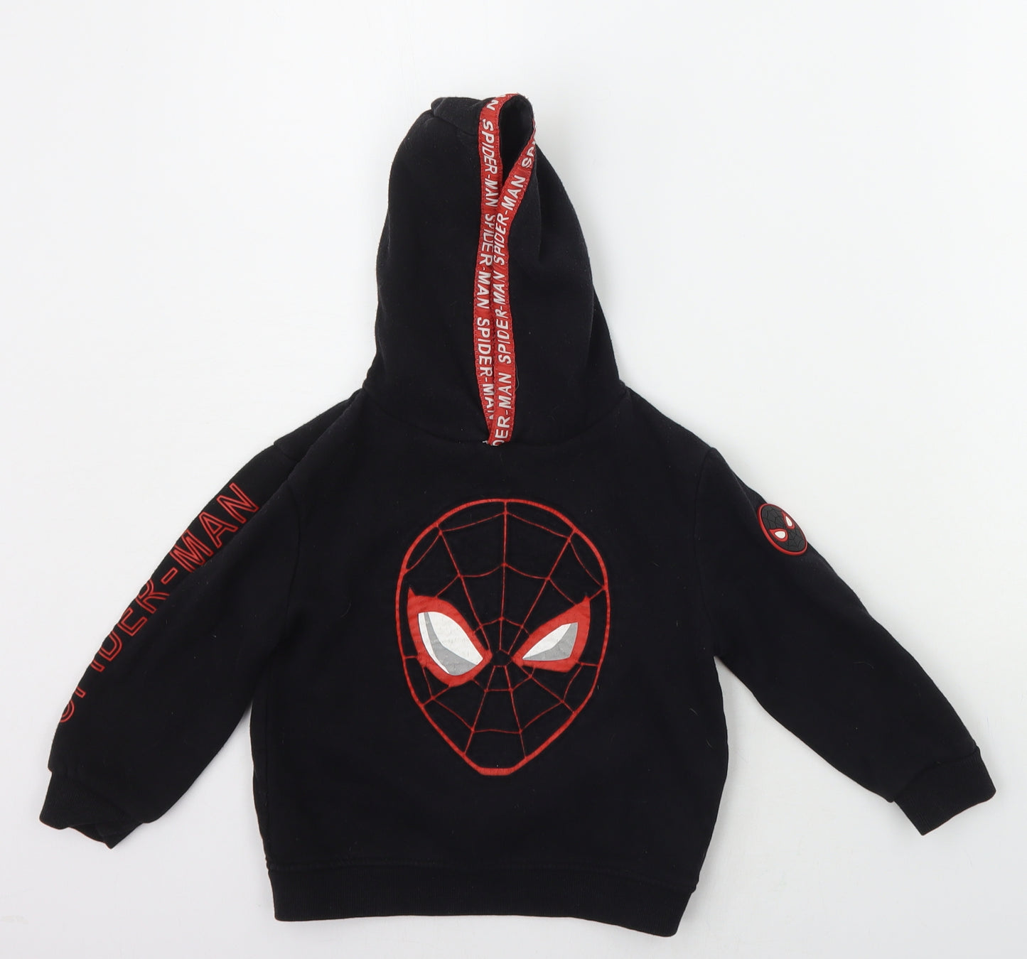 Primark Boys Black   Pullover Hoodie Size 3-4 Years  - Spider Man