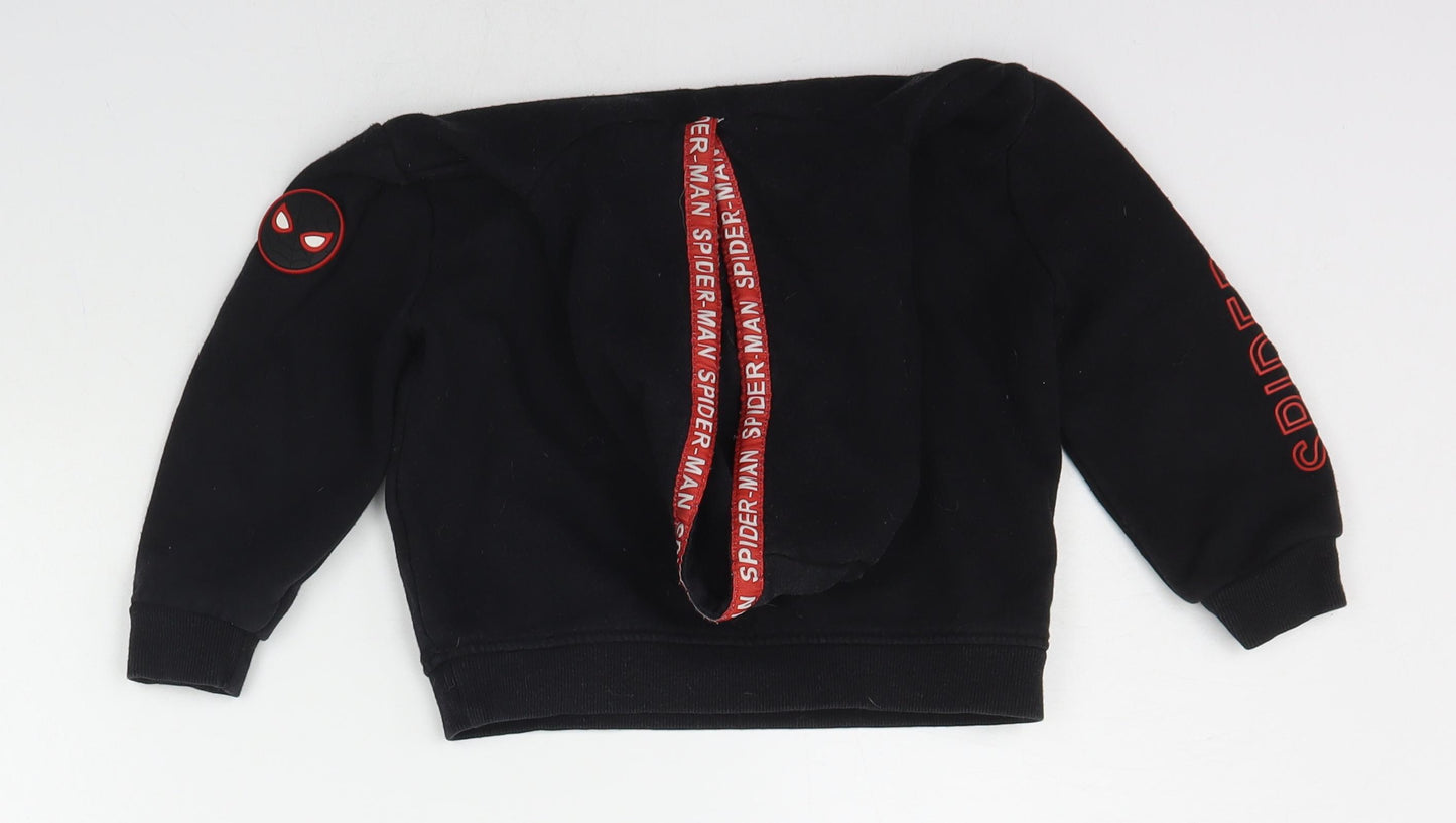 Primark Boys Black   Pullover Hoodie Size 3-4 Years  - Spider Man