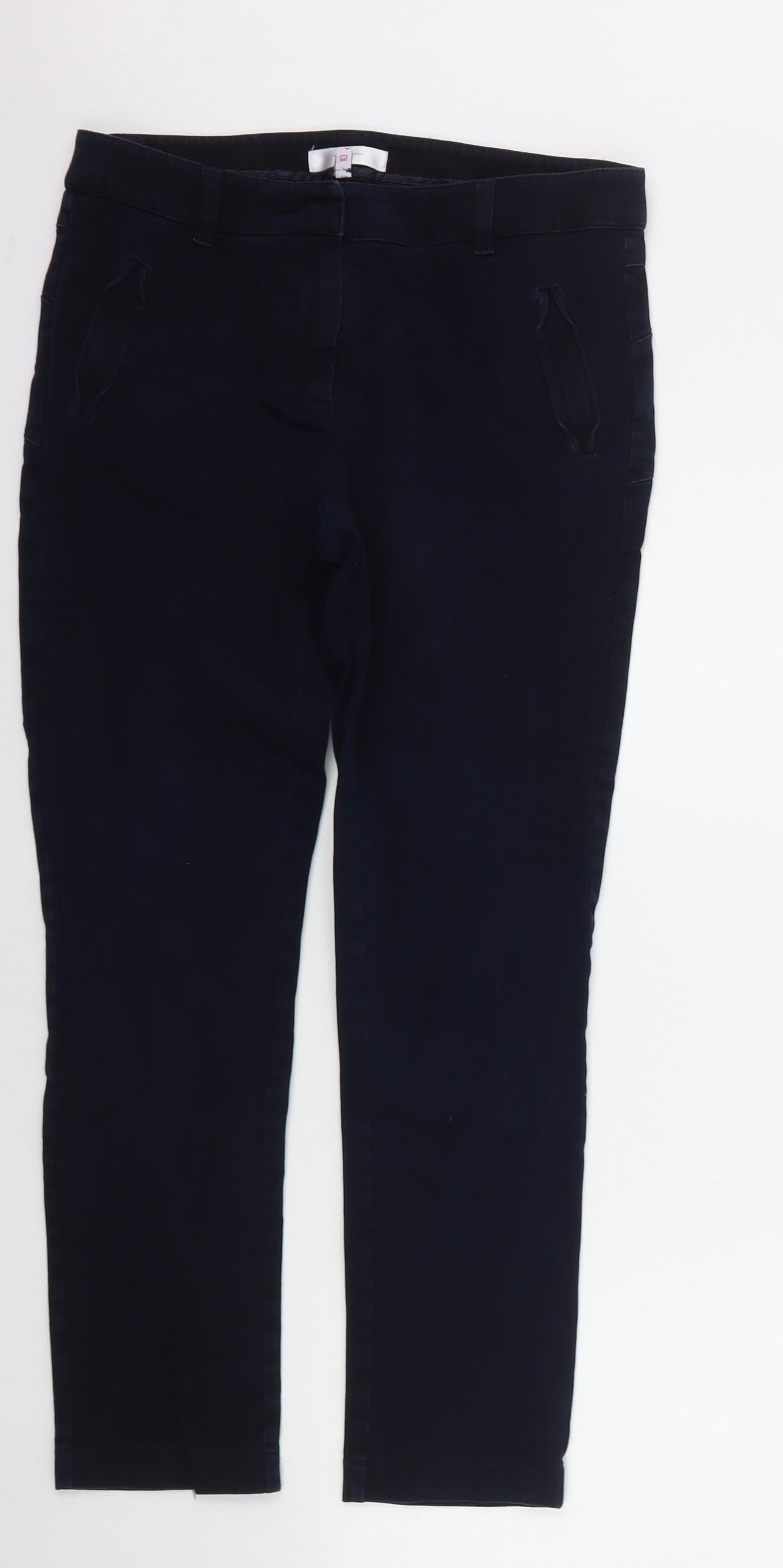 JASPER CORAN Womens Blue Houndstooth  Straight Jeans Size 10 L24 in