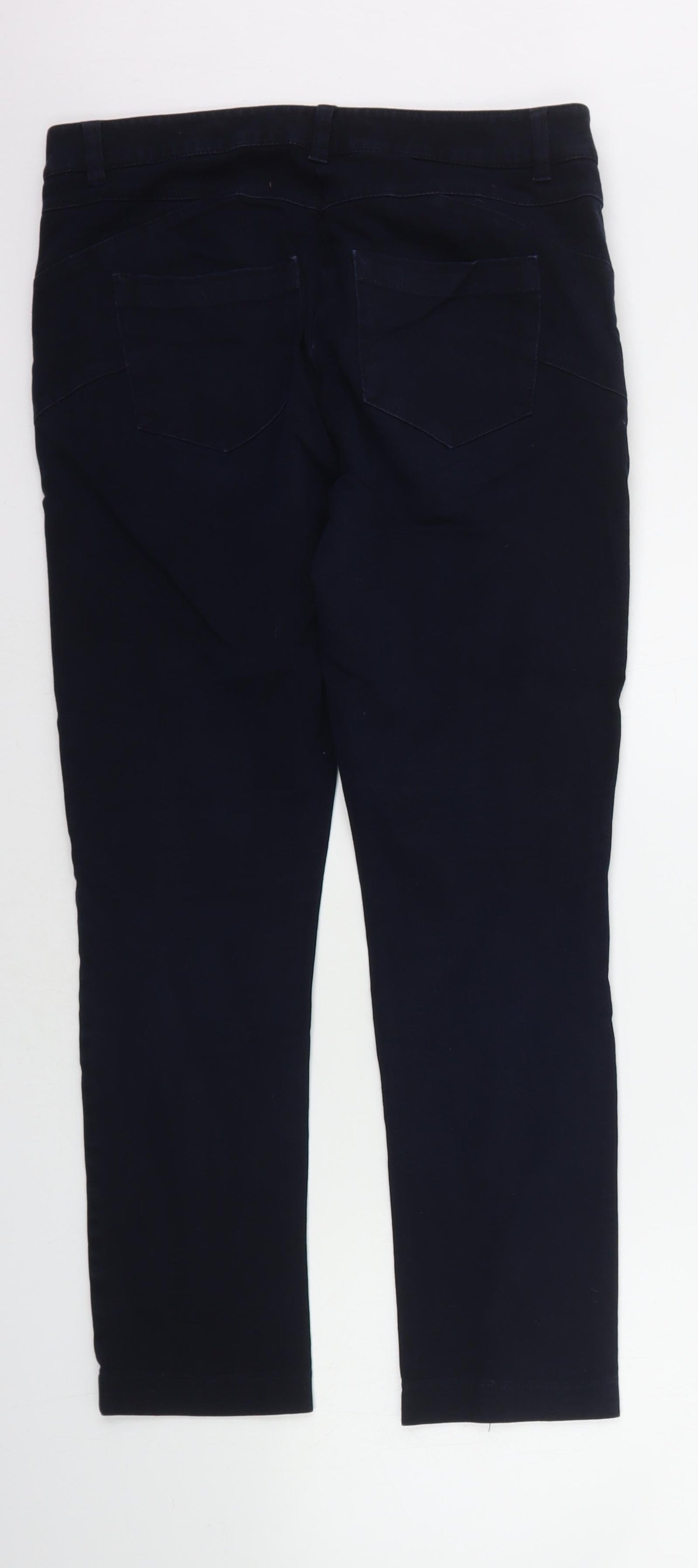 JASPER CORAN Womens Blue Houndstooth  Straight Jeans Size 10 L24 in