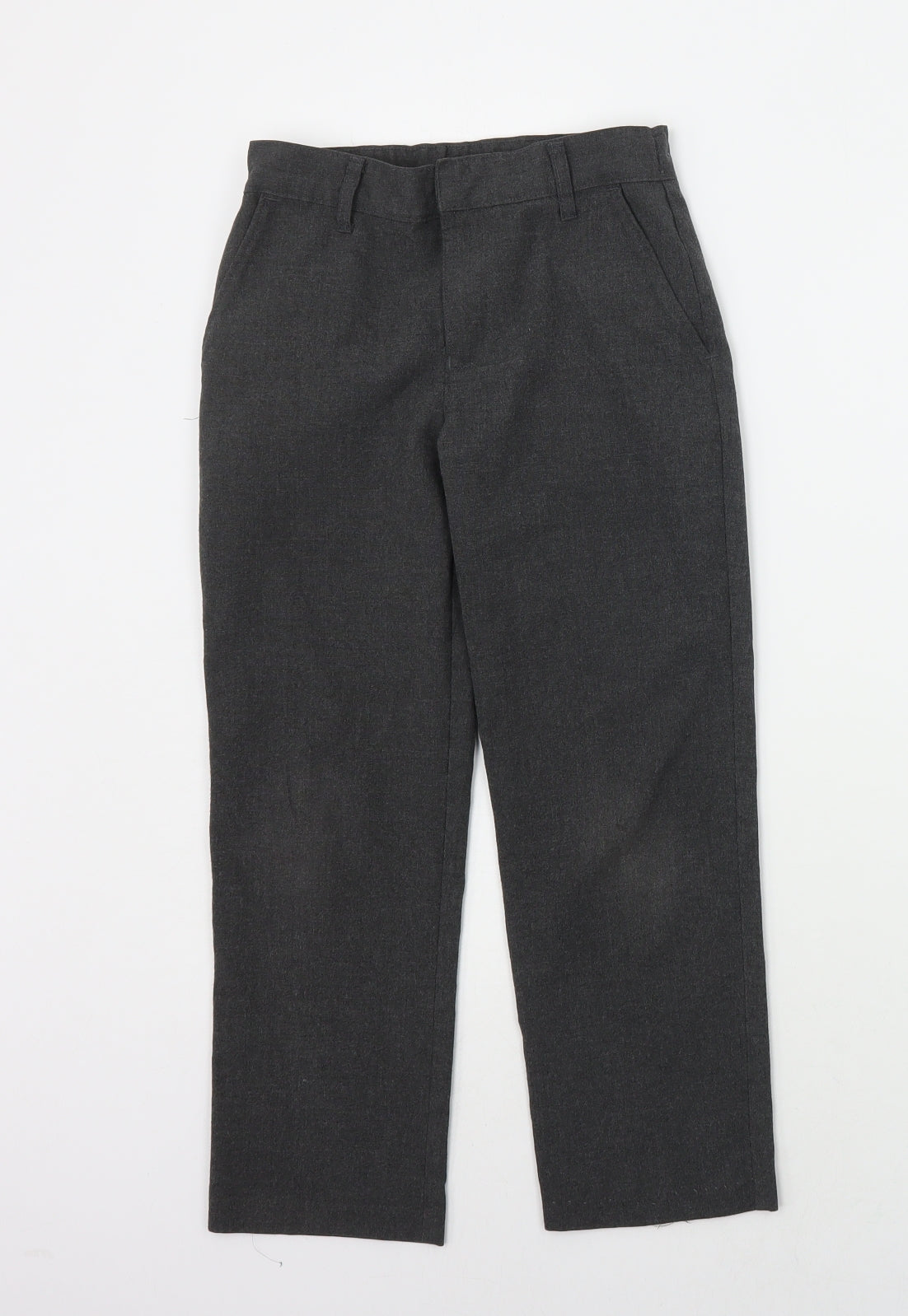 Marks and Spencer Girls Grey Ikat  Chino Trousers Size 6-7 Years