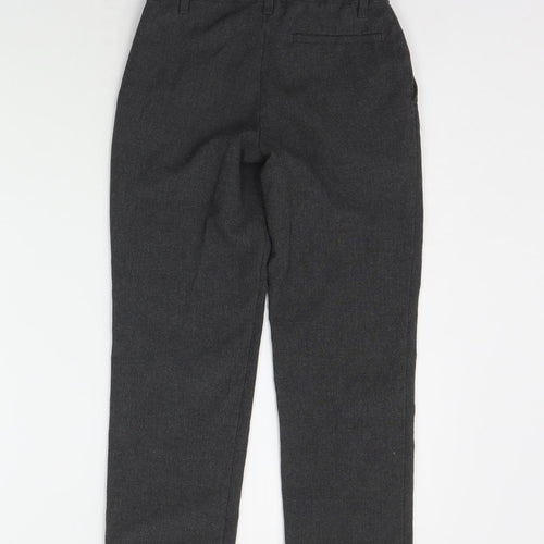 Marks and Spencer Girls Grey Ikat  Chino Trousers Size 6-7 Years