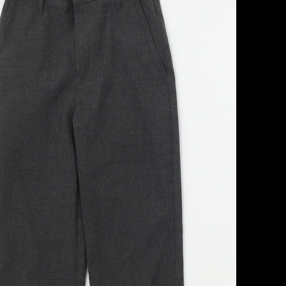 Marks and Spencer Girls Grey Ikat  Chino Trousers Size 6-7 Years