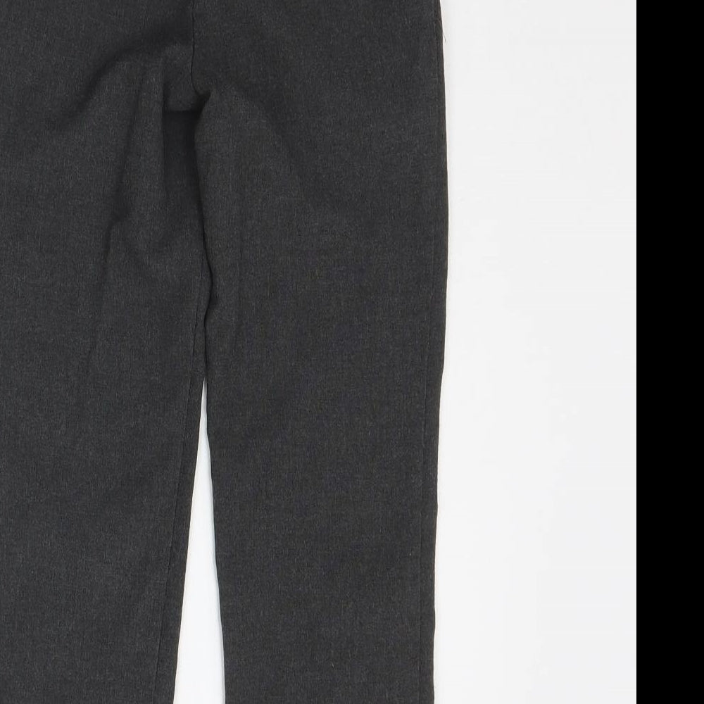 Marks and Spencer Girls Grey Ikat  Chino Trousers Size 6-7 Years