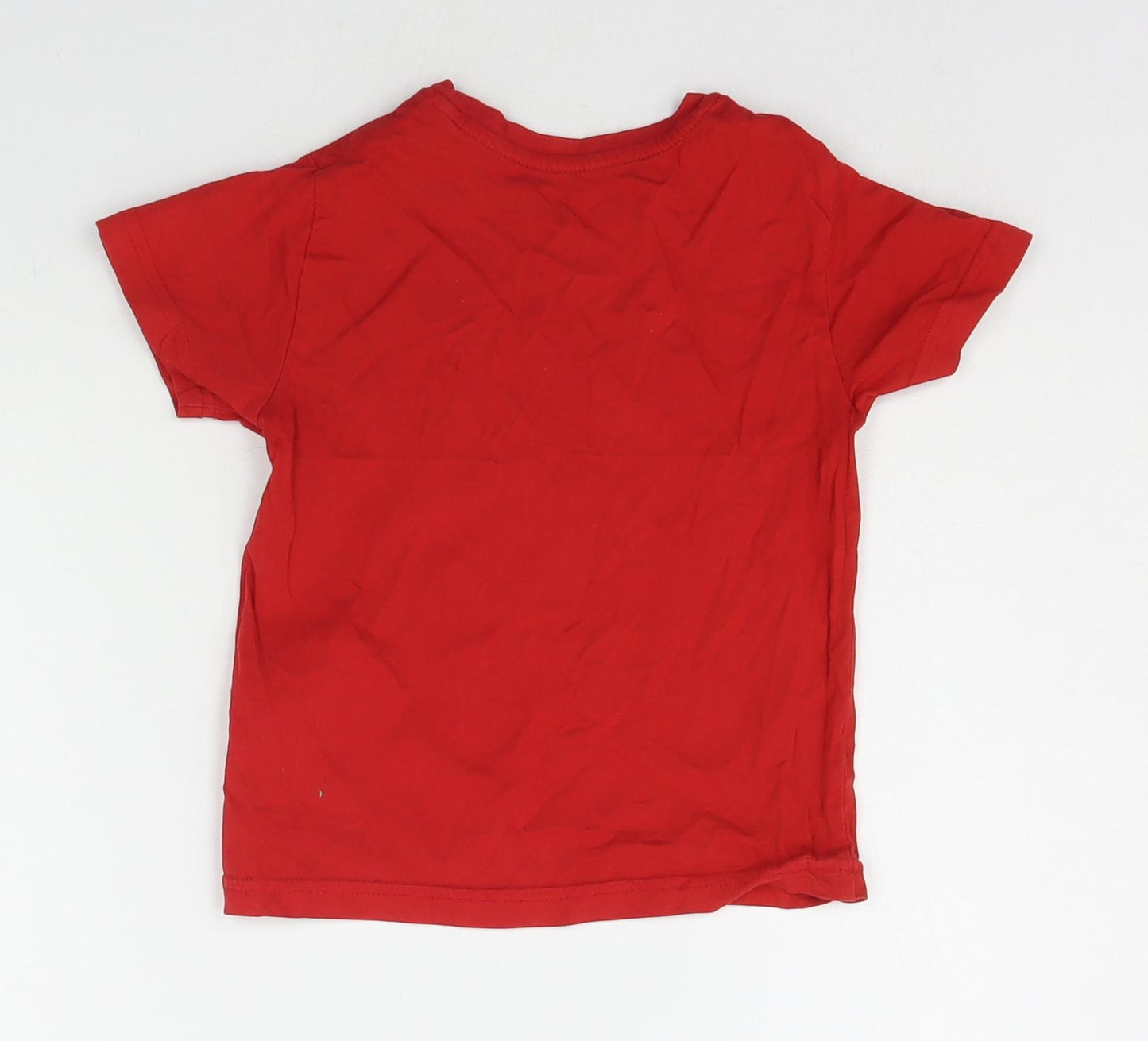 Primark Boys Red   Basic T-Shirt Size 2-3 Years  - DInosaur