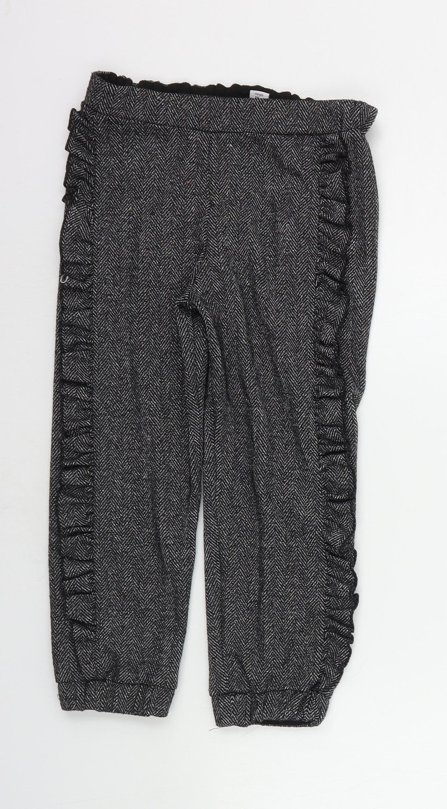 River Island Girls Grey Geometric  Jogger Trousers Size 5-6 Years
