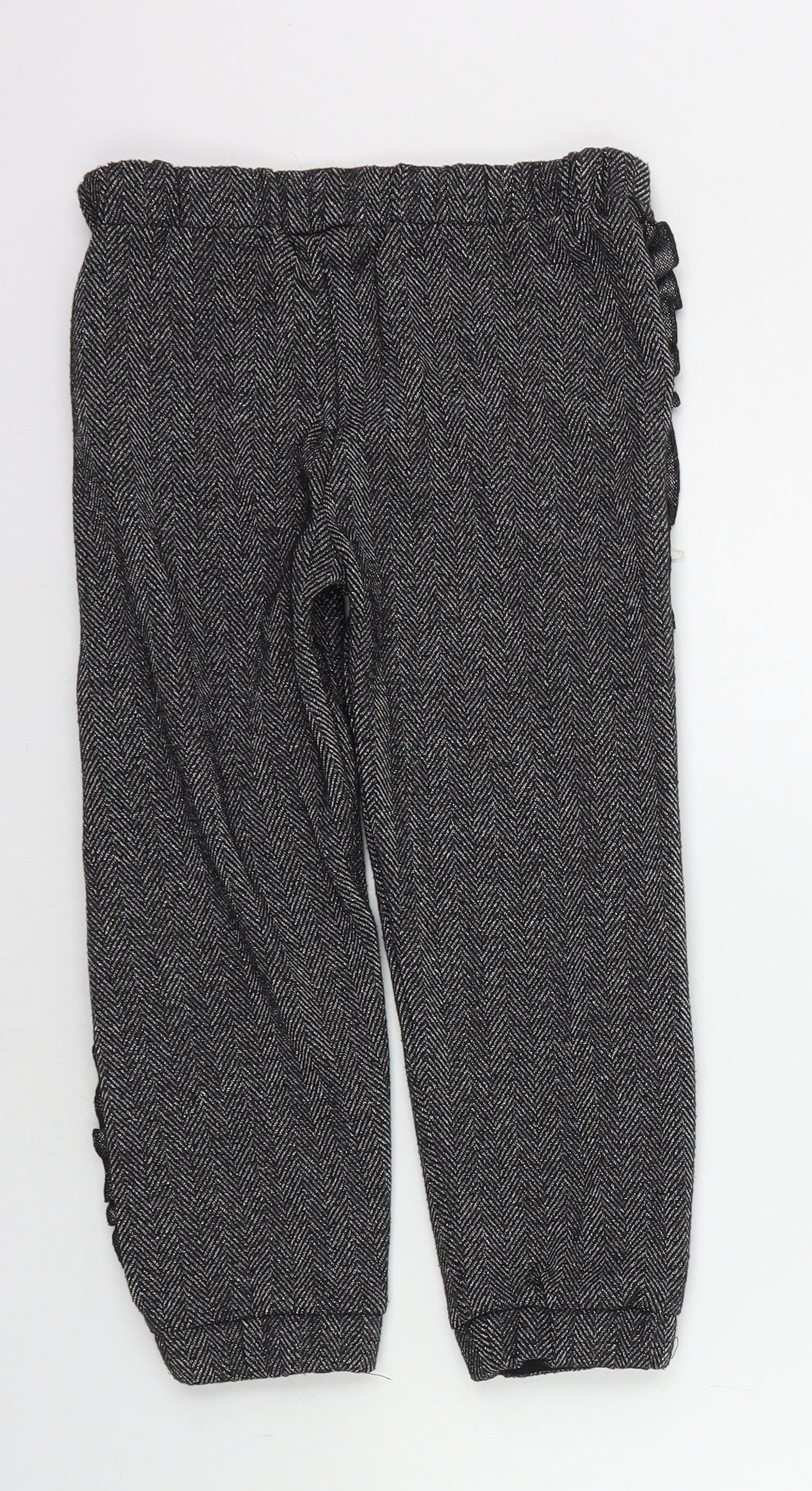 River Island Girls Grey Geometric  Jogger Trousers Size 5-6 Years