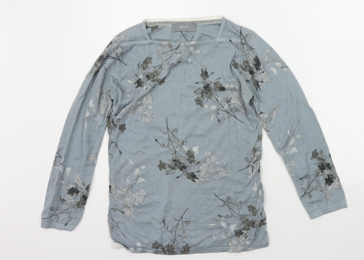 NEXT Womens Grey Floral  Pullover Jumper Size 6