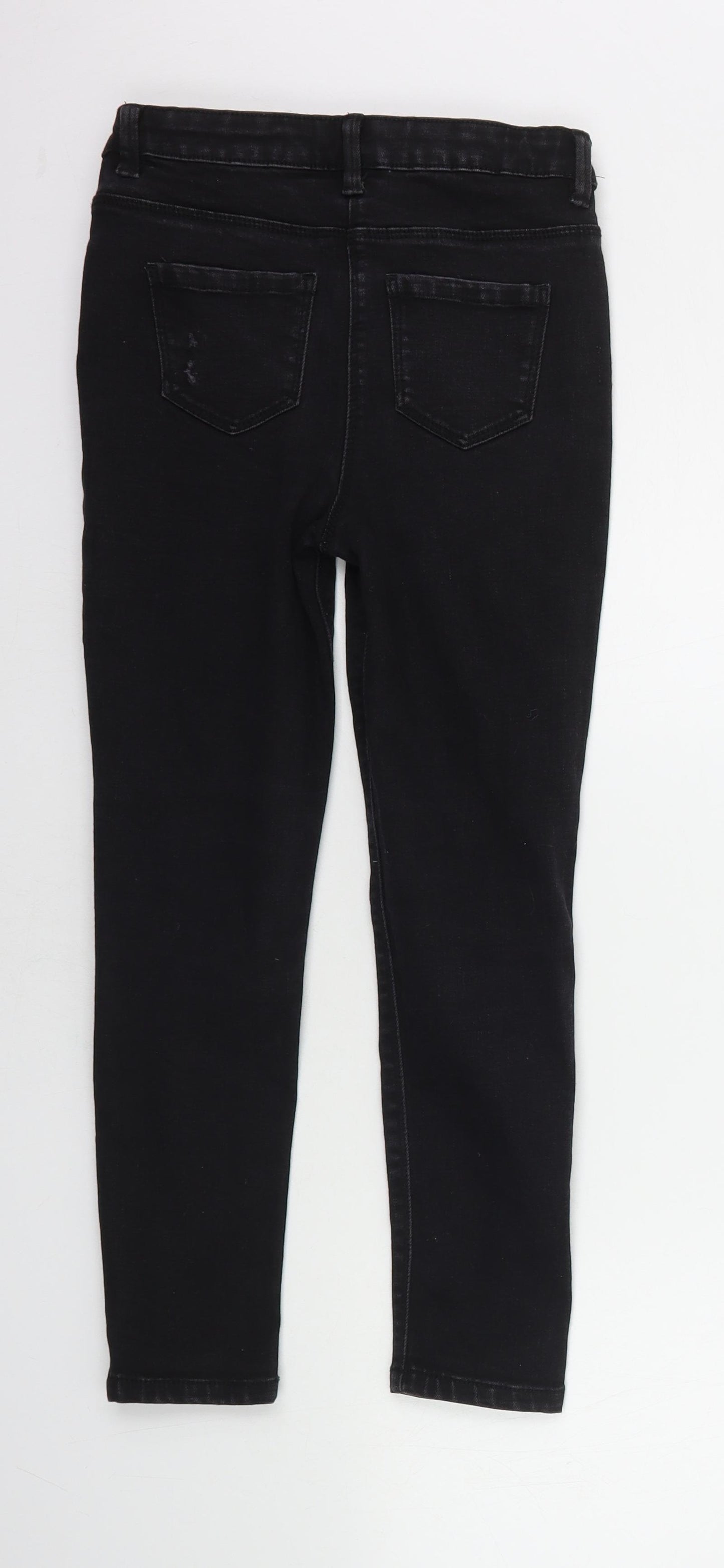 Matalan Girls Black   Skinny Jeans Size 9 Years - DISTRESSED