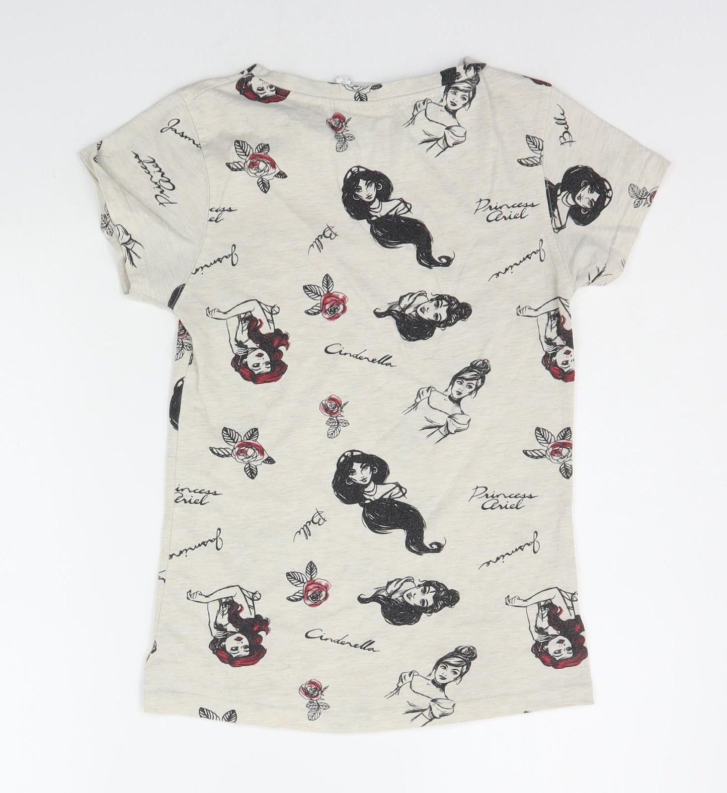 Disney Womens Beige   Basic T-Shirt Size 8  - slight bobble