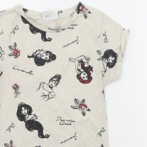 Disney Womens Beige   Basic T-Shirt Size 8  - slight bobble