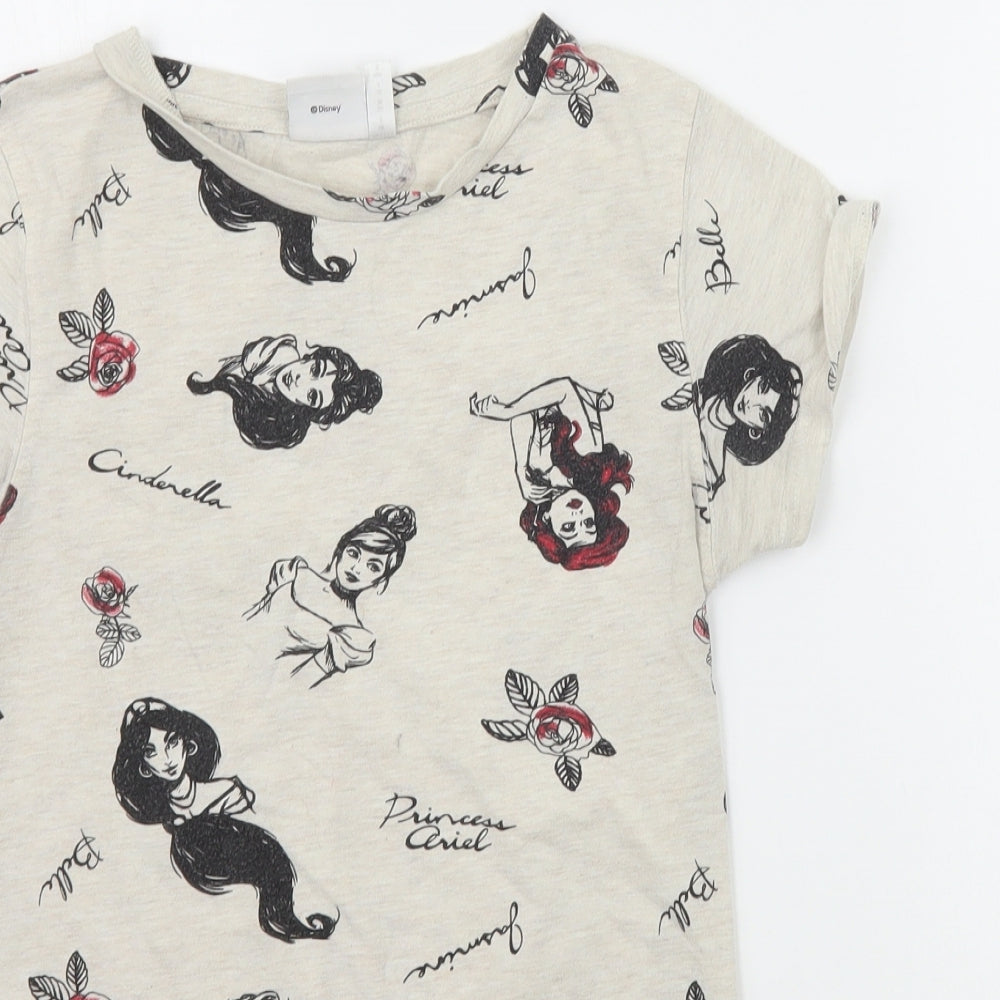 Disney Womens Beige   Basic T-Shirt Size 8  - slight bobble