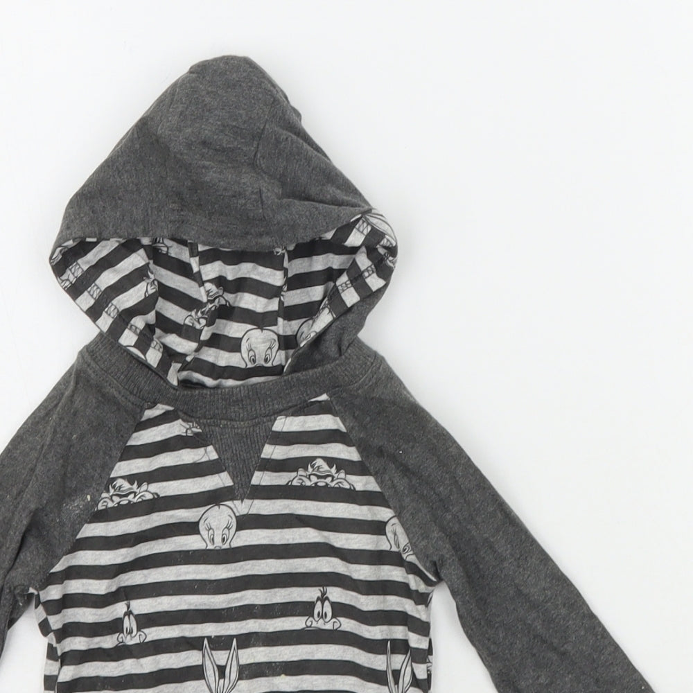 George Baby Grey Striped  Pullover Jumper Size 0-3 Months  - LOONEY TUNES