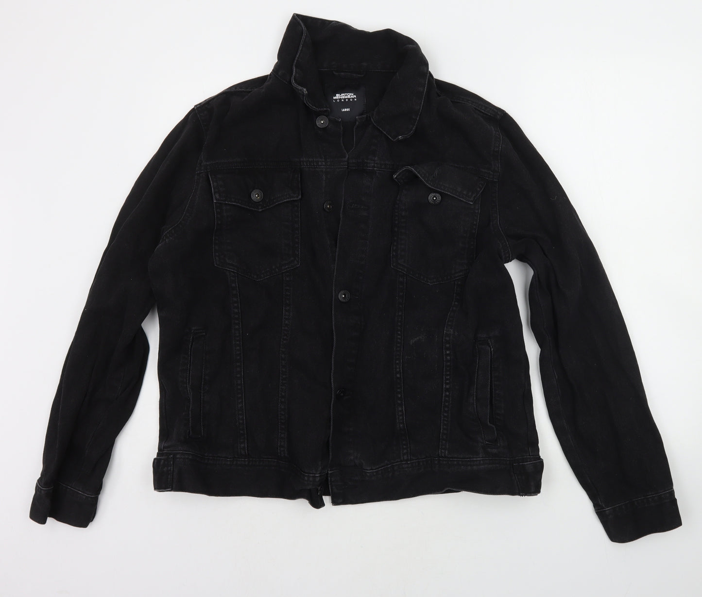 Burton menswear Mens Black   Jacket Coat Size L