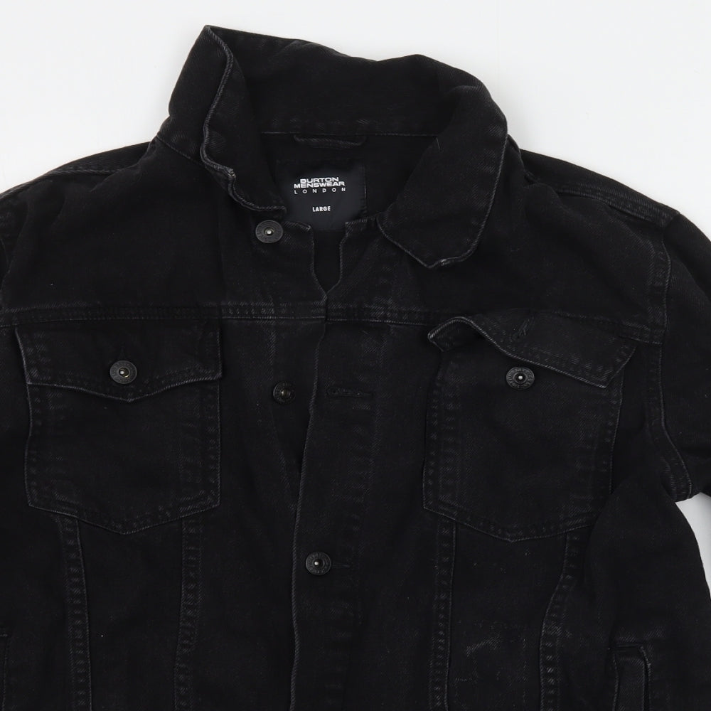 Burton menswear Mens Black   Jacket Coat Size L