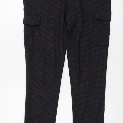 ASOS Womens Blue Check  Trousers  Size 32 L32 in