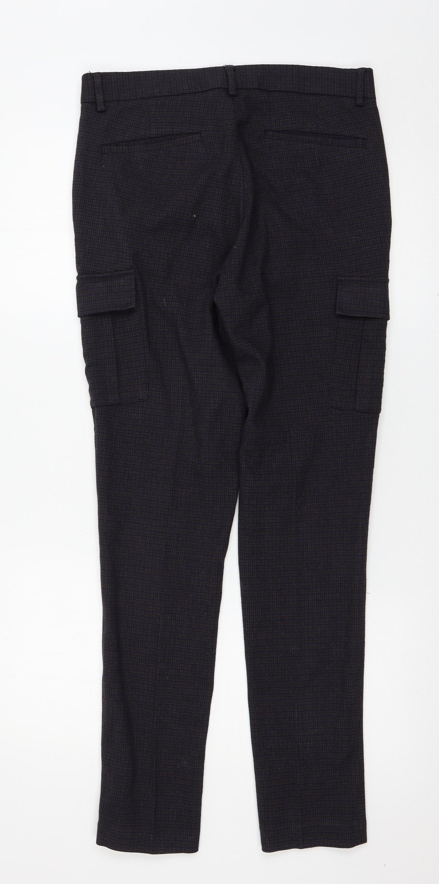 ASOS Womens Blue Check  Trousers  Size 32 L32 in