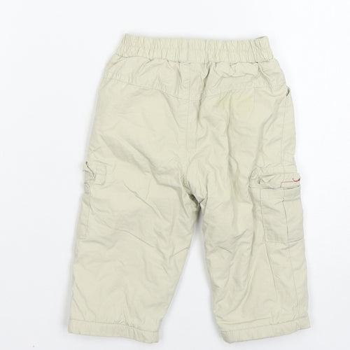 prequilino Baby Beige   Cargo Trousers Size 9-12 Months