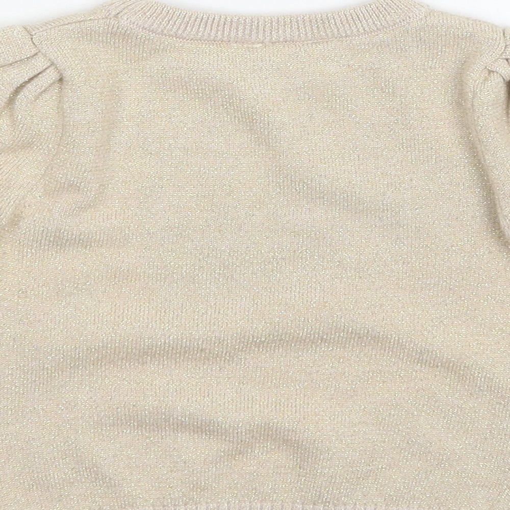 River Island Girls Beige   Pullover Jumper Size 12-18 Months