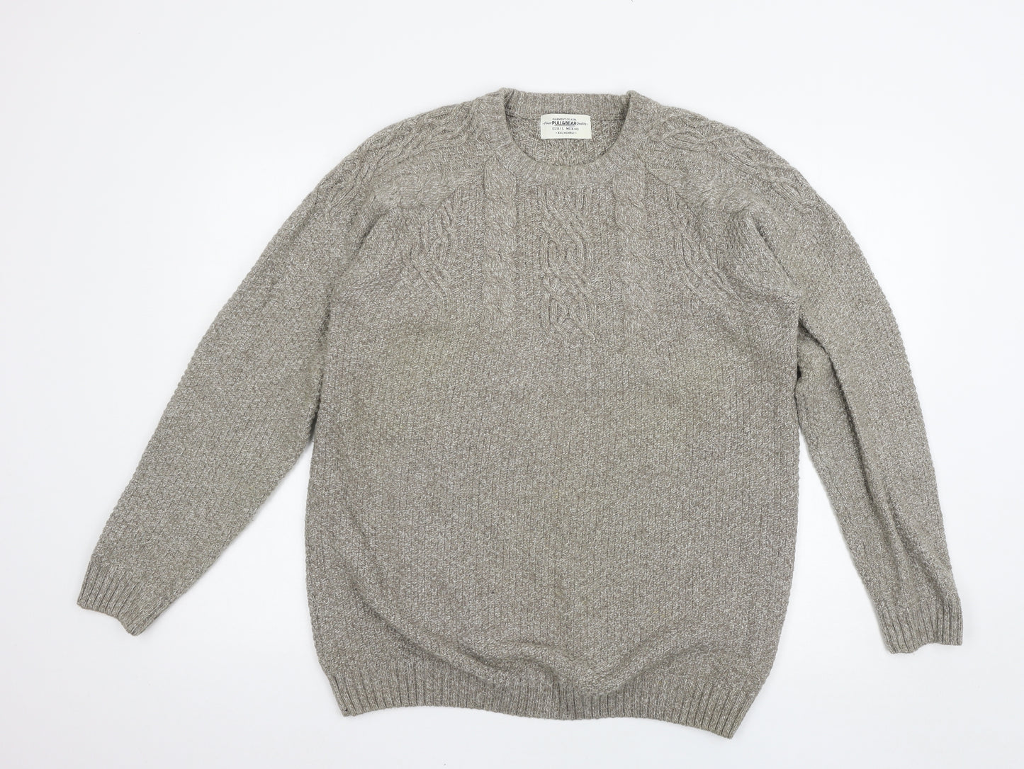 Pull&Bear Mens Grey   Pullover Jumper Size L