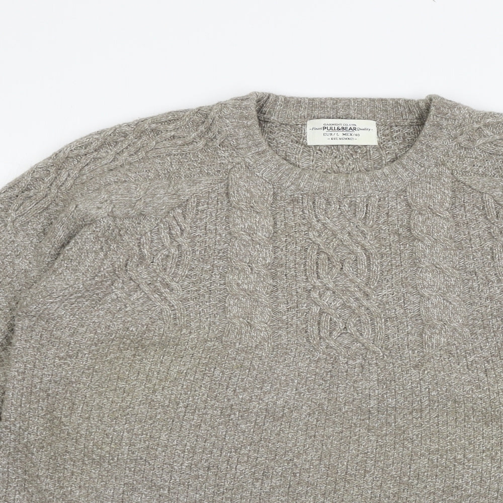 Pull&Bear Mens Grey   Pullover Jumper Size L
