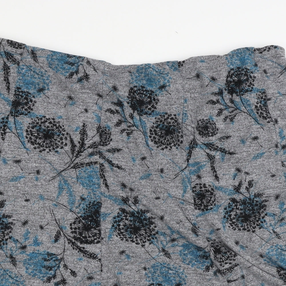 Bonmarché Womens Grey Floral  Maxi Skirt Size 22