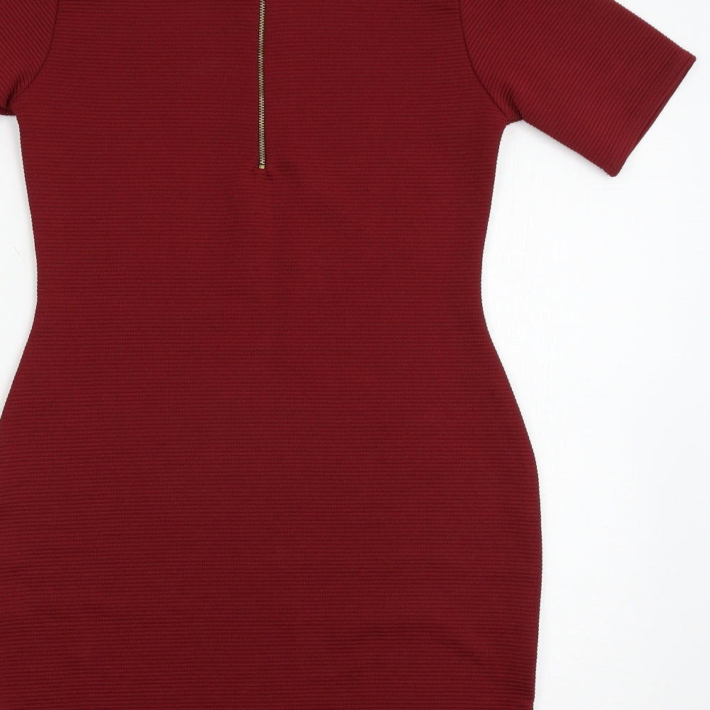 Boohoo Womens Red   Bodycon  Size 10