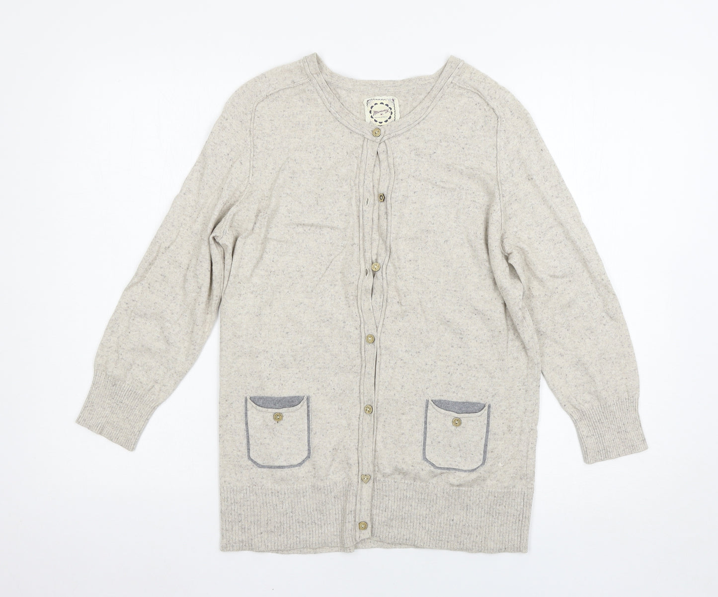 mantaray Womens Beige   Cardigan Jumper Size 14