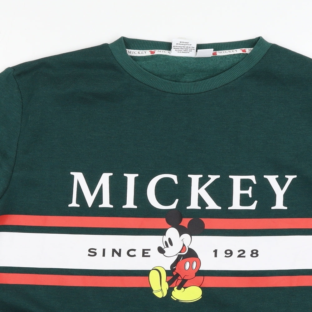 Disney Womens Green   Pullover Sweatshirt Size S