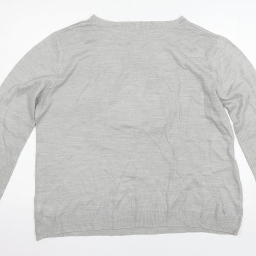 Primark Womens Grey   Pullover Jumper Size L