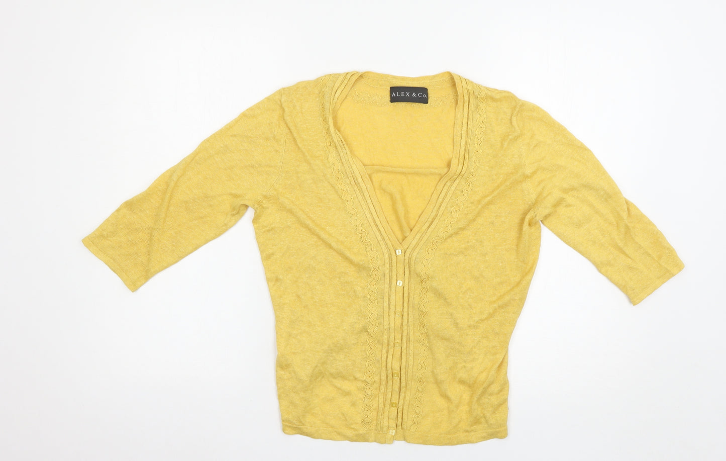 Alex&Co Womens Yellow   Cardigan Jumper Size 12