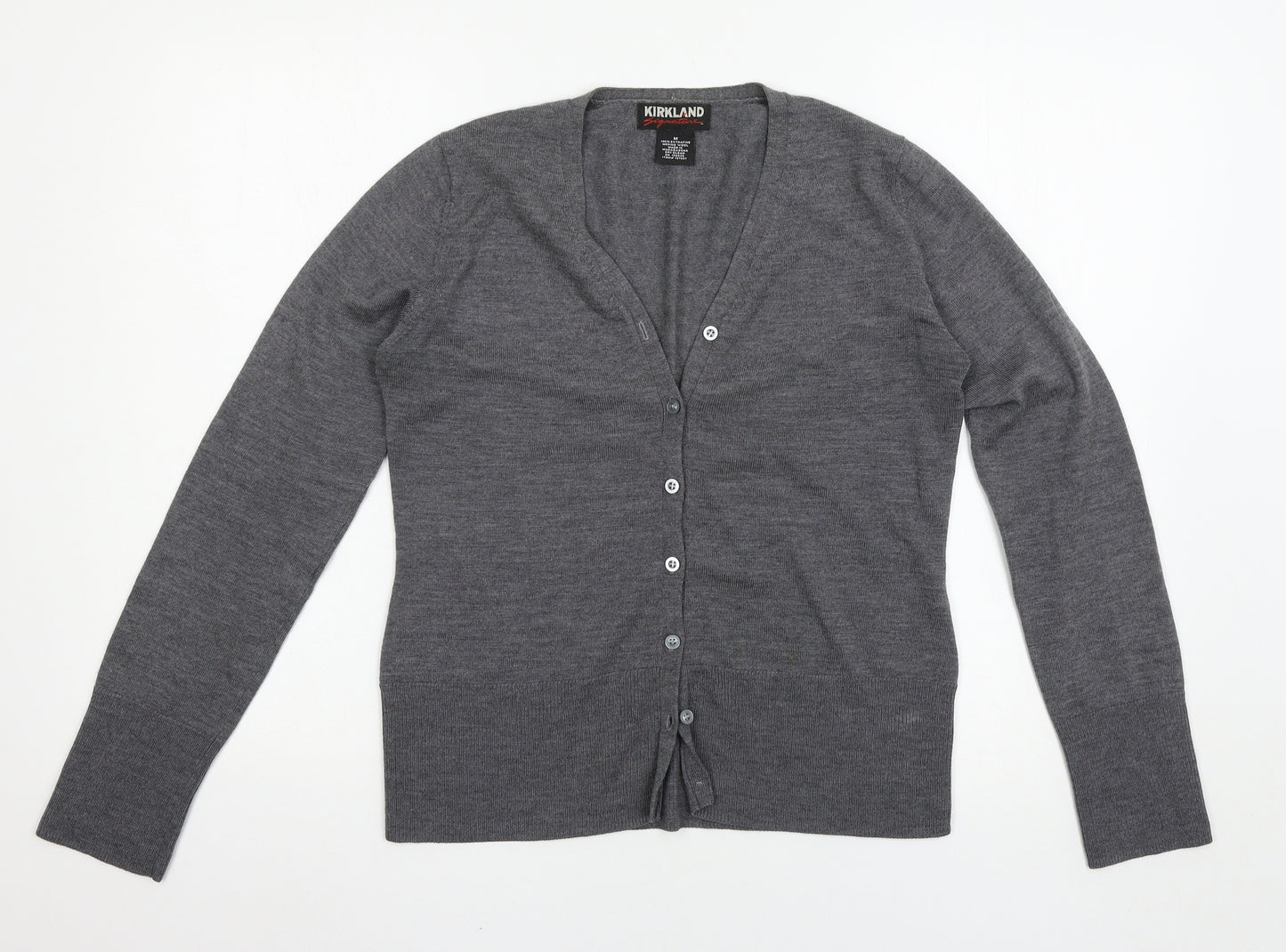 Kirkland Womens Grey   Cardigan Jumper Size M